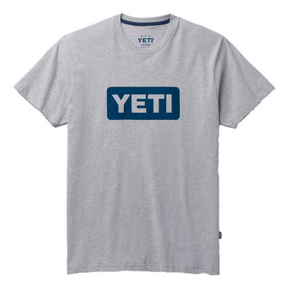Yeti Premium Logo Badge Short Sleeve Grey T-shirt