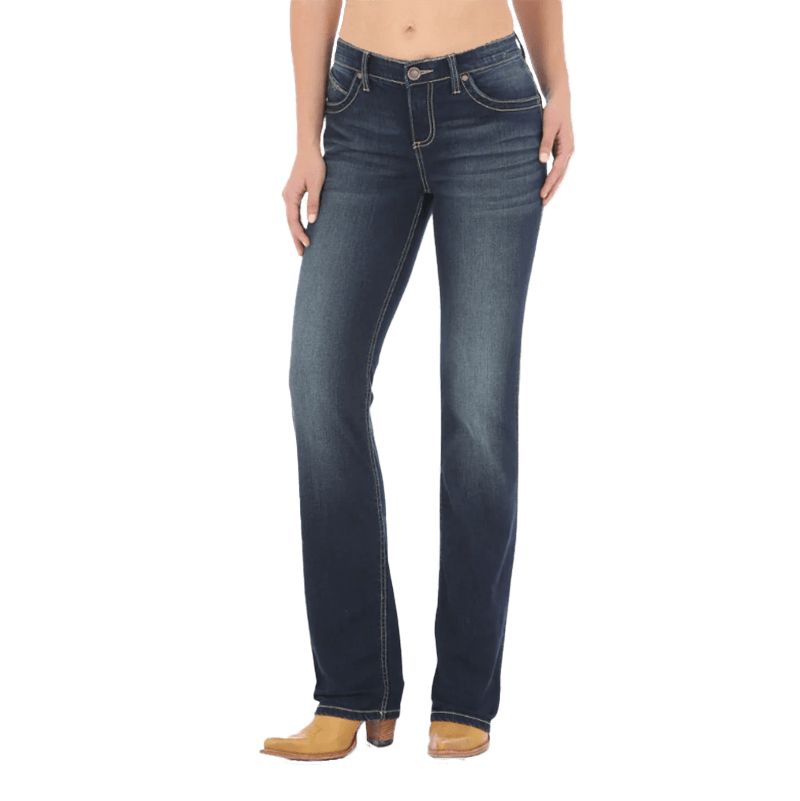 Wrangler Women's Q Baby Ultimate Riding Dark Blue Jeans