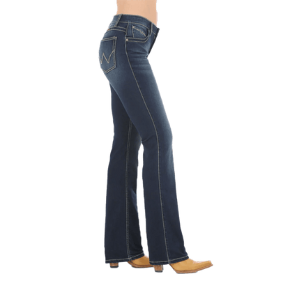 Wrangler Ladies Q-Baby Ultimate Riding Dark Blue Jeans