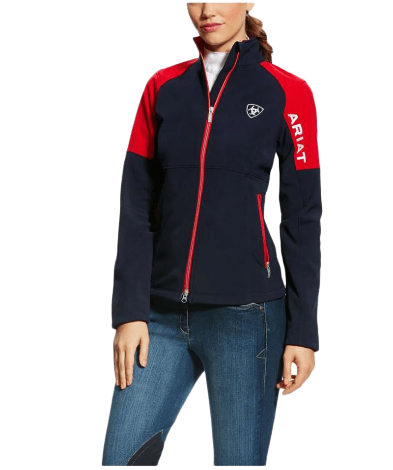 Ariat Women's Global Team USA Navy & Red Softshell Jacket