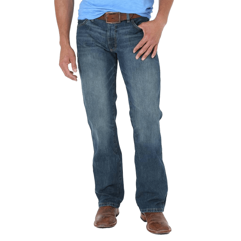 Wrangler Men's Retro River Wash Slim Boot Cut Jeans