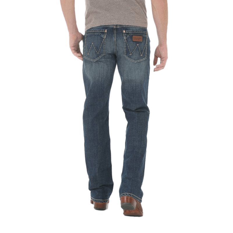 Wrangler Retro Dark Wash Low Rise Boot Cut Jeans